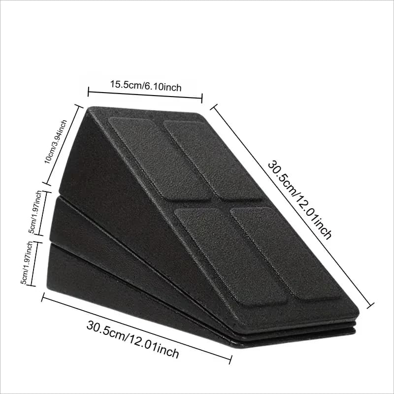 Ensemble de 3 cales de squat et planches inclinées antidérapantes pour étirement des mollets slide 6