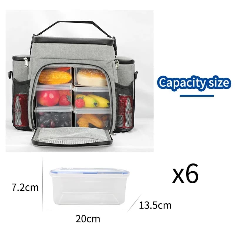 Sac isotherme à bandoulière DENUONISS 27L pour pique-nique et repas slide 3