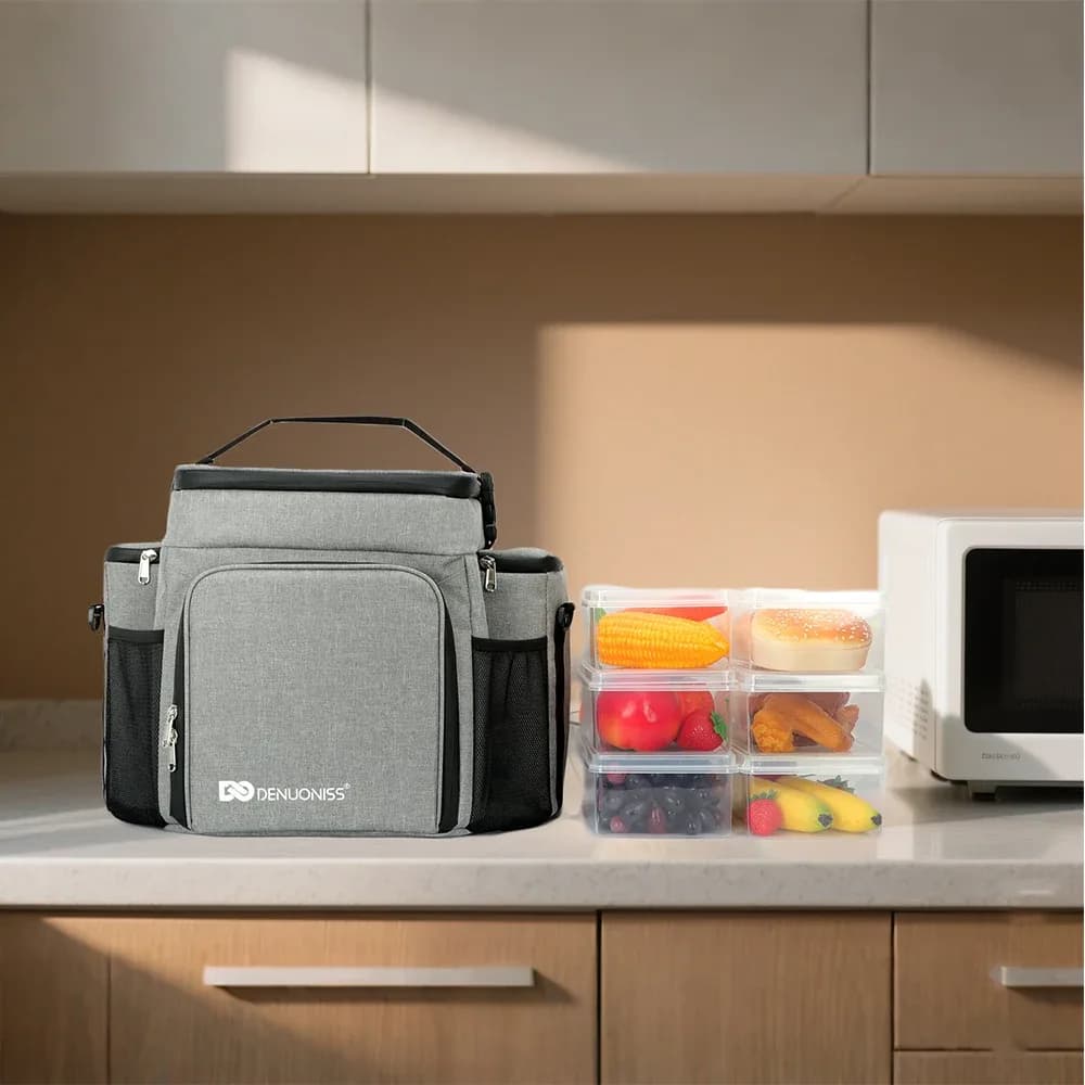 Sac isotherme à bandoulière DENUONISS 27L pour pique-nique et repas slide 2