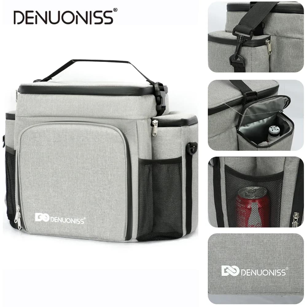 Sac isotherme à bandoulière DENUONISS 27L pour pique-nique et repas slide 6