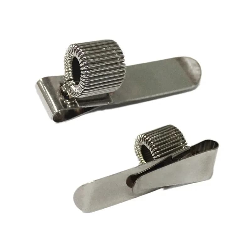 Porte-stylo métallique à ressort avec clip de poche slide 4