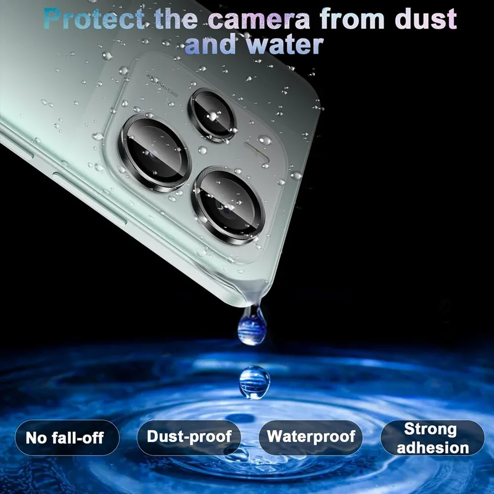 Protection d'objectif d'appareil photo en verre et métal pour Xiaomi Redmi Note 14 Pro 5G slide 5
