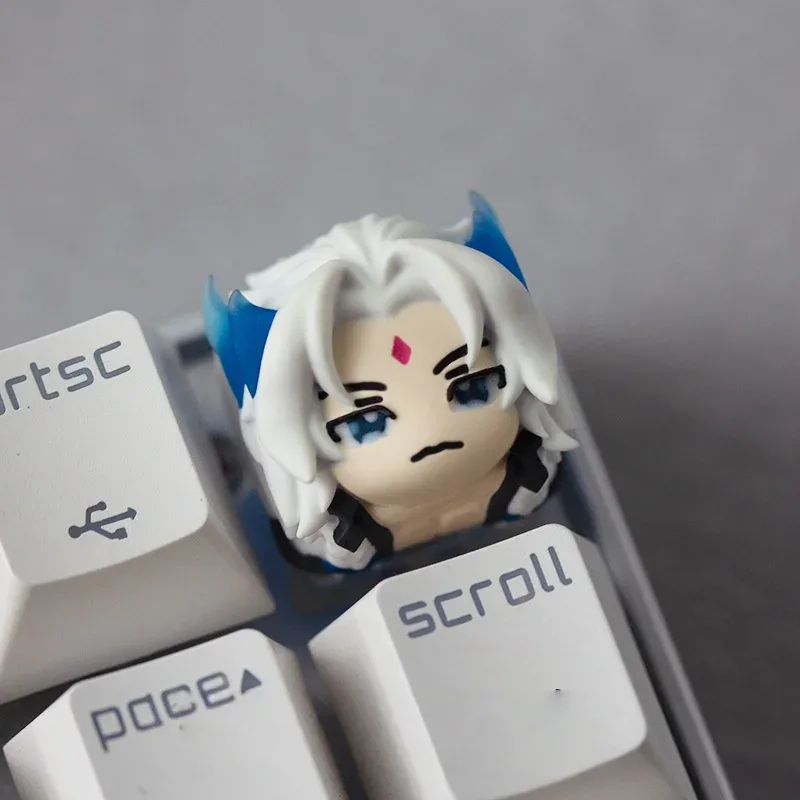 Touche de clavier artisanale en résine - Thème La Fille du Vide - Image 4