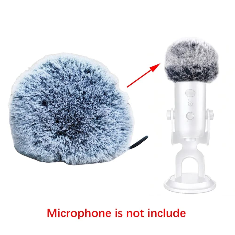 Bonnette anti-vent en fourrure pour microphone Blue Yeti - Image 1