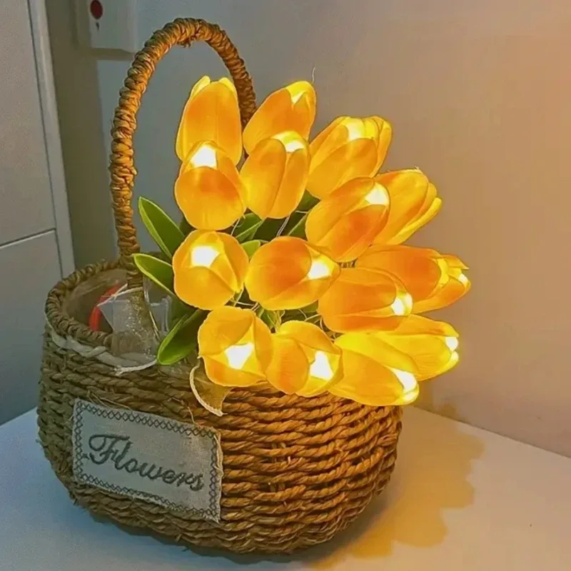 Bouquet de 10 tulipes artificielles lumineuses à LED slide 2