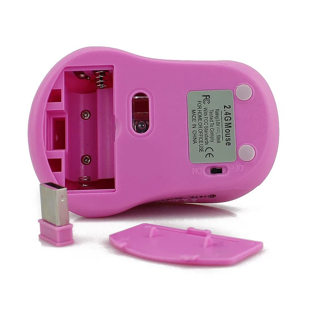Souris sans fil silencieuse KT Cat - Rose - Batterie longue durée - Image 6