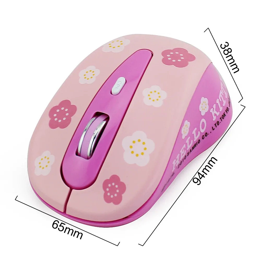 Souris sans fil silencieuse KT Cat - Rose - Batterie longue durée - Image 4