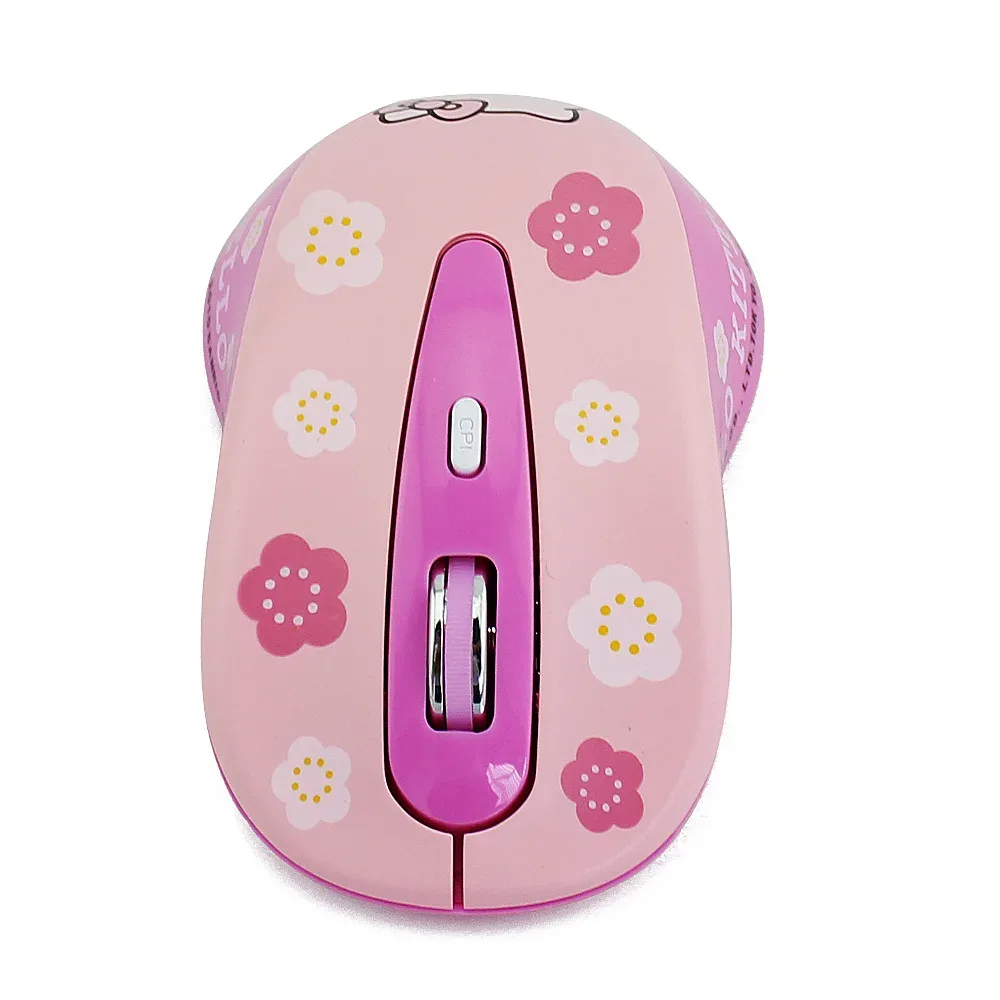 Souris sans fil silencieuse KT Cat - Rose - Batterie longue durée - Image 2