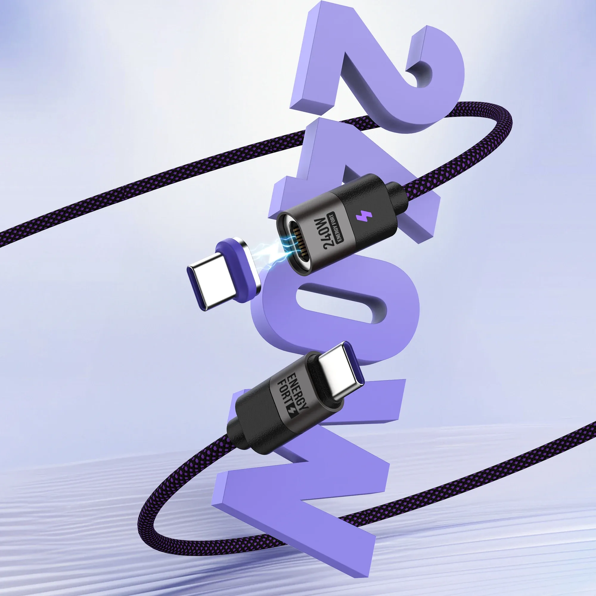 Câble de charge magnétique USB-C PD 3.1 240W 5A