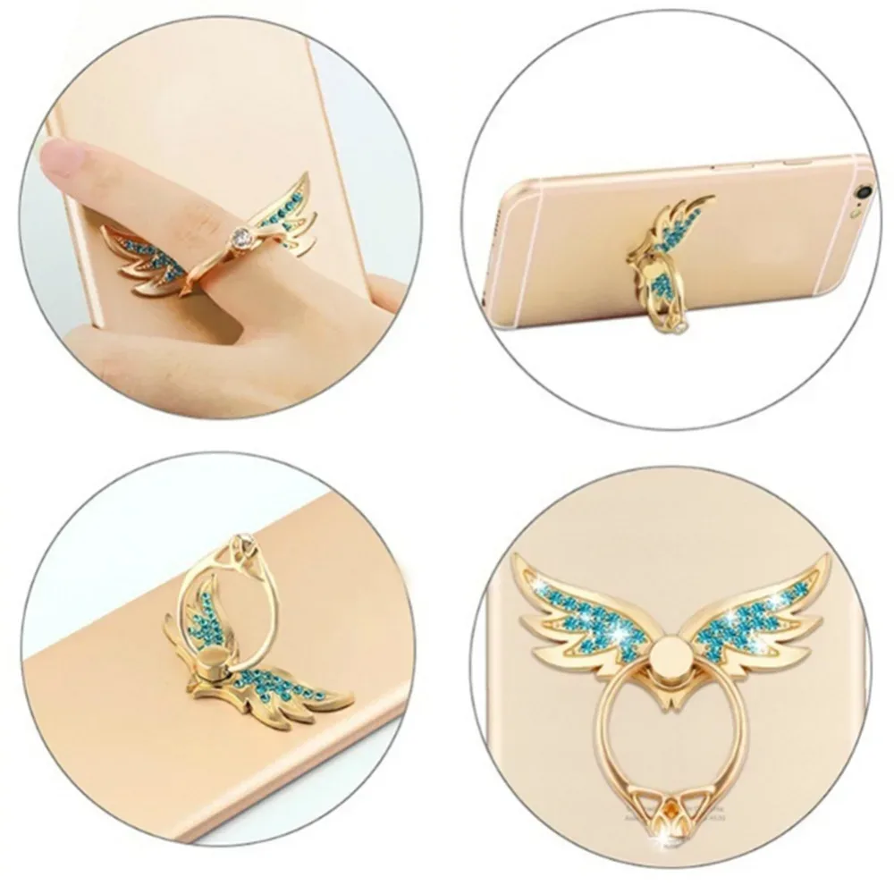 Support bague universel pour smartphone - Ailes d'ange - Métal rotatif à 360° - Image 5