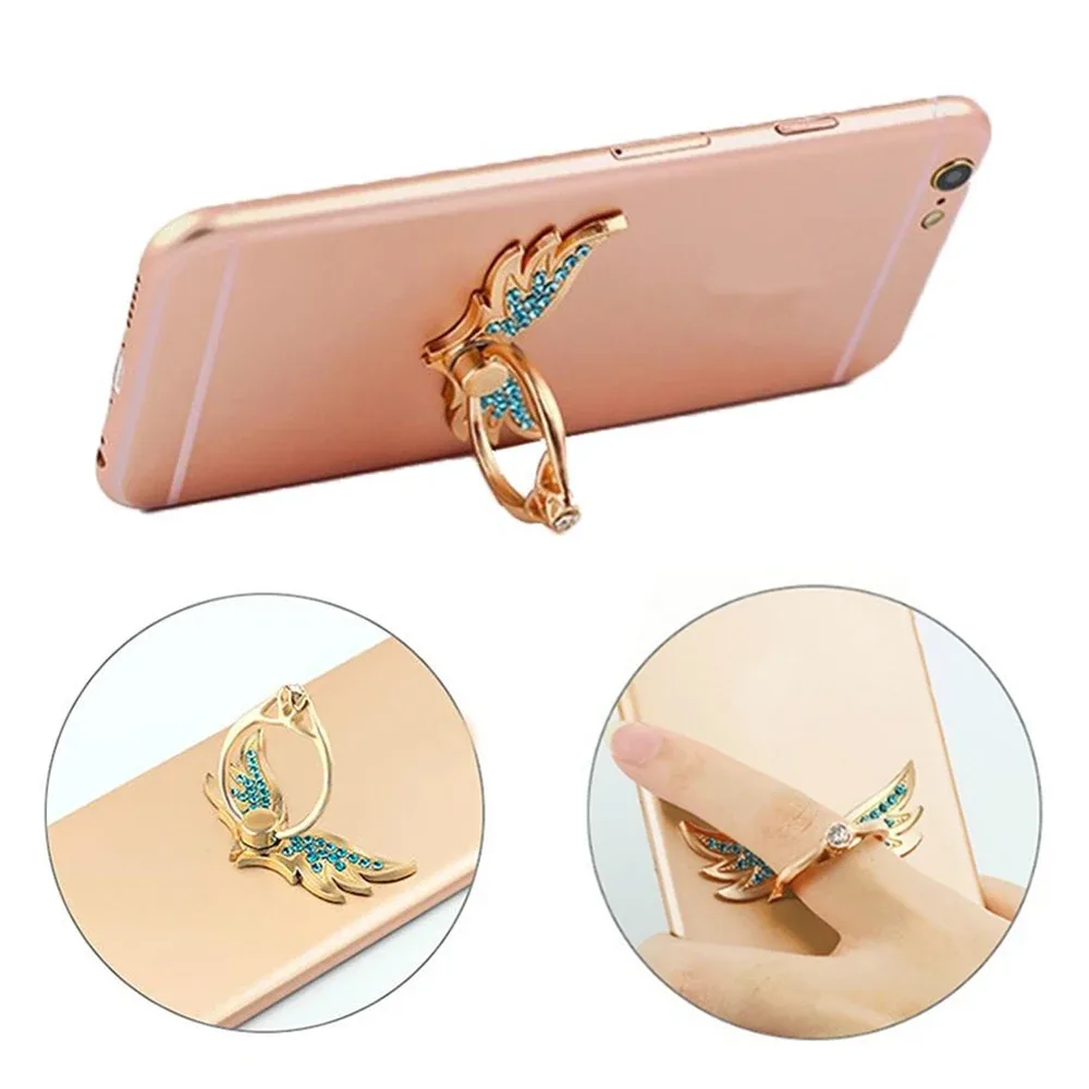 Support bague universel pour smartphone - Ailes d'ange - Métal rotatif à 360° - Image 1