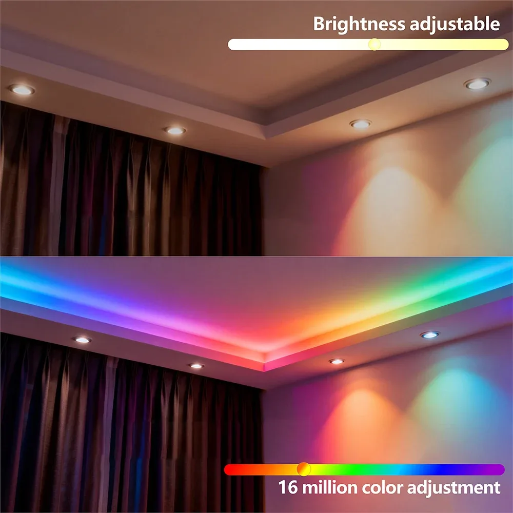 Ruban LED COB RGBIC Adressable WS2812B - 720 Pixels - 12-24V - 10mm - Haute Densité - Image 5