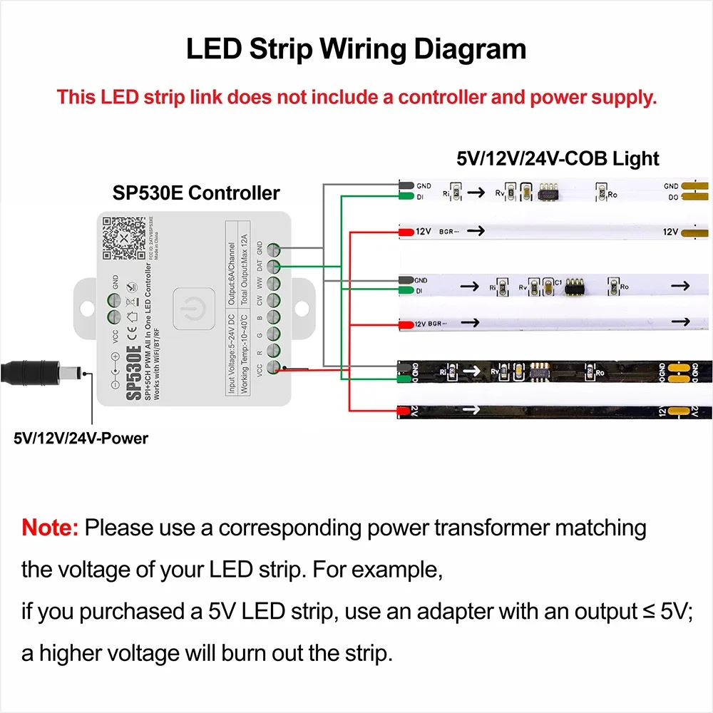 Ruban LED COB RGBIC Adressable WS2812B - 720 Pixels - 12-24V - 10mm - Haute Densité - Image 6