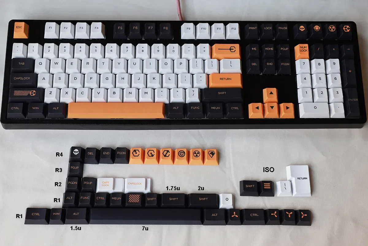 Set de touches DSA/XDA/Cherry pour claviers mécaniques ortholinéaires (AMJ40, NIU40, Ergodox, XD75) slide 7