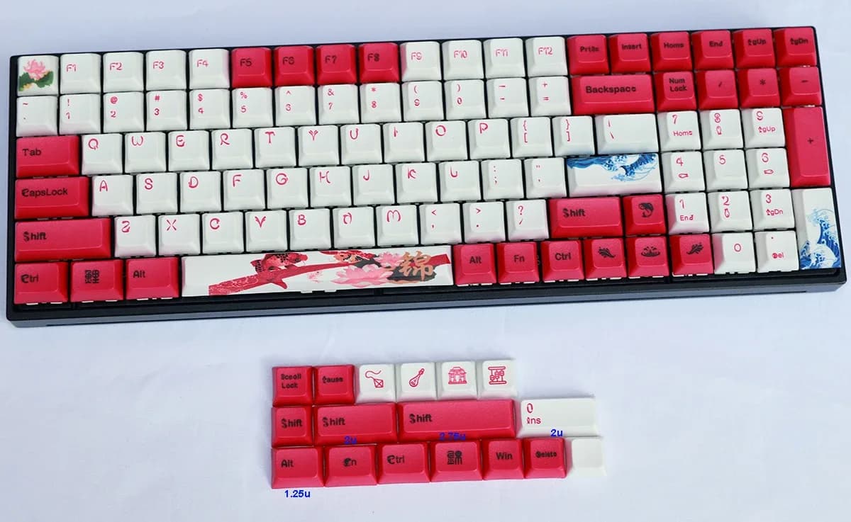 Set de touches DSA/XDA/Cherry pour claviers mécaniques ortholinéaires (AMJ40, NIU40, Ergodox, XD75) slide 12