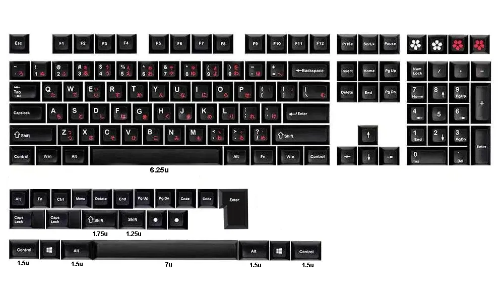 Set de touches DSA/XDA/Cherry pour claviers mécaniques ortholinéaires (AMJ40, NIU40, Ergodox, XD75) slide 11