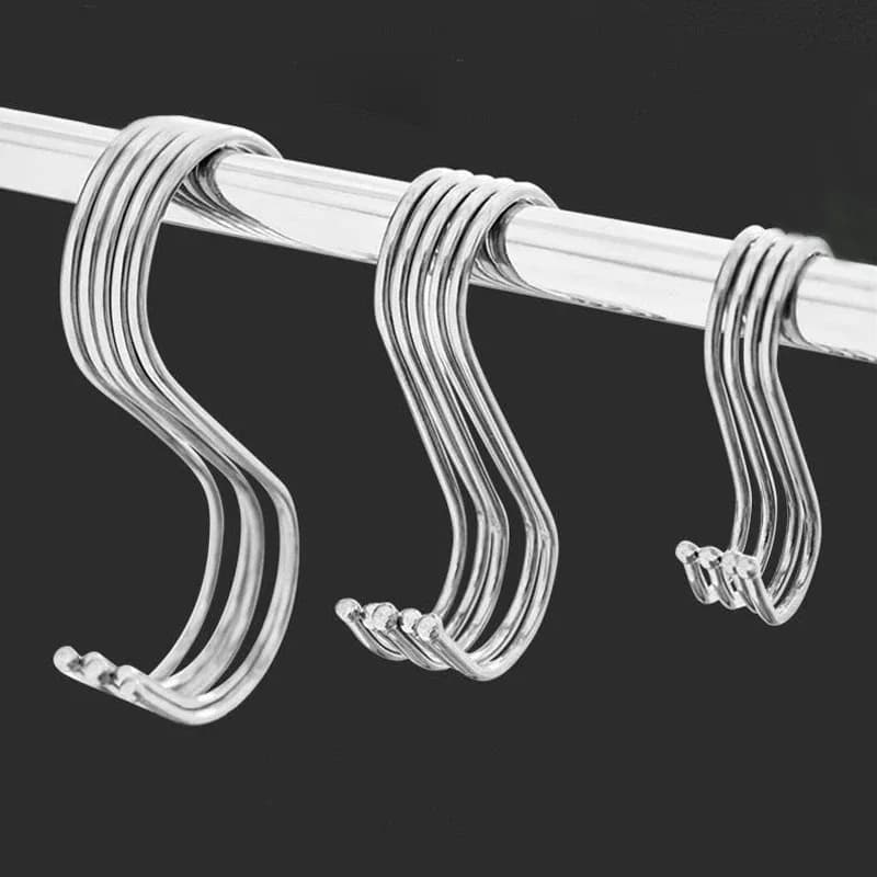 Crochets en S en acier inoxydable (Lot de 3 ou 10 pièces) slide 2
