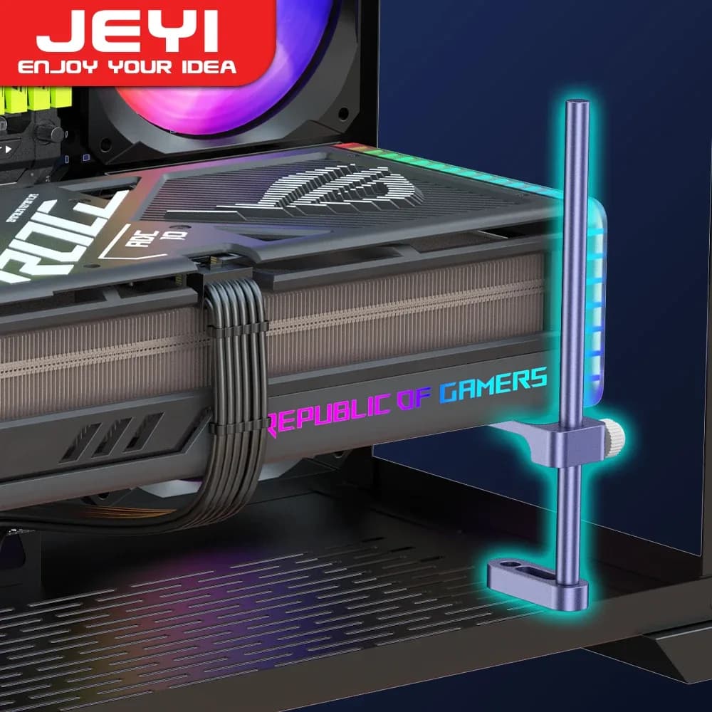 Support de carte graphique JEYI réglable en aluminium - Support anti-affaissement GPU slide 8
