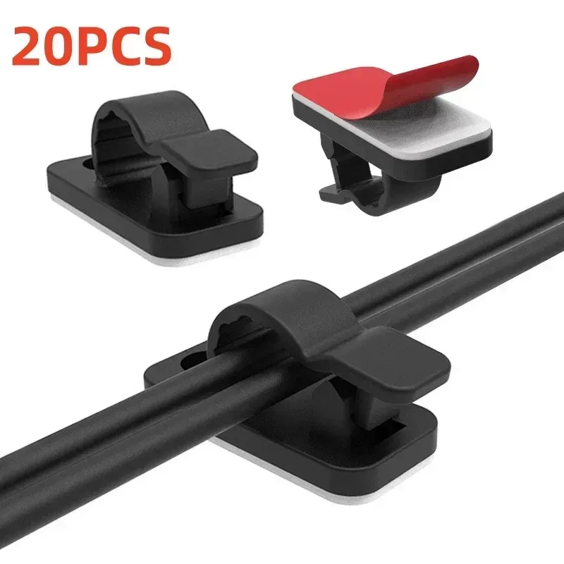Lot de 10/50 Clips de Câble Auto-Adhésifs - Organisateur de Fils pour Bureau et Voiture slide 9