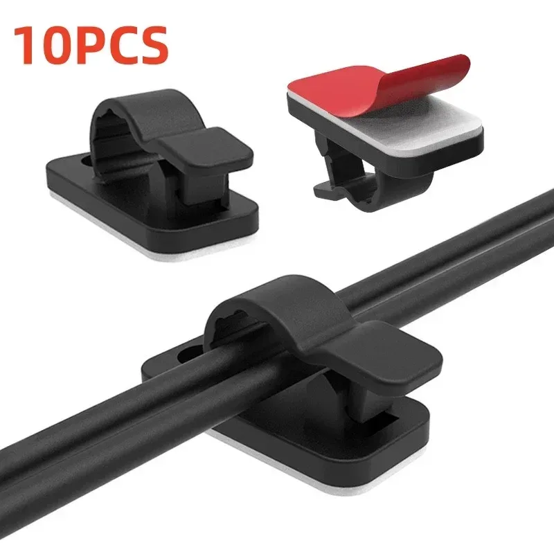 Lot de 10/50 Clips de Câble Auto-Adhésifs - Organisateur de Fils pour Bureau et Voiture slide 12
