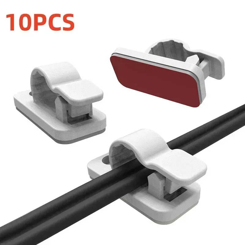 Lot de 10/50 Clips de Câble Auto-Adhésifs - Organisateur de Fils pour Bureau et Voiture slide 8
