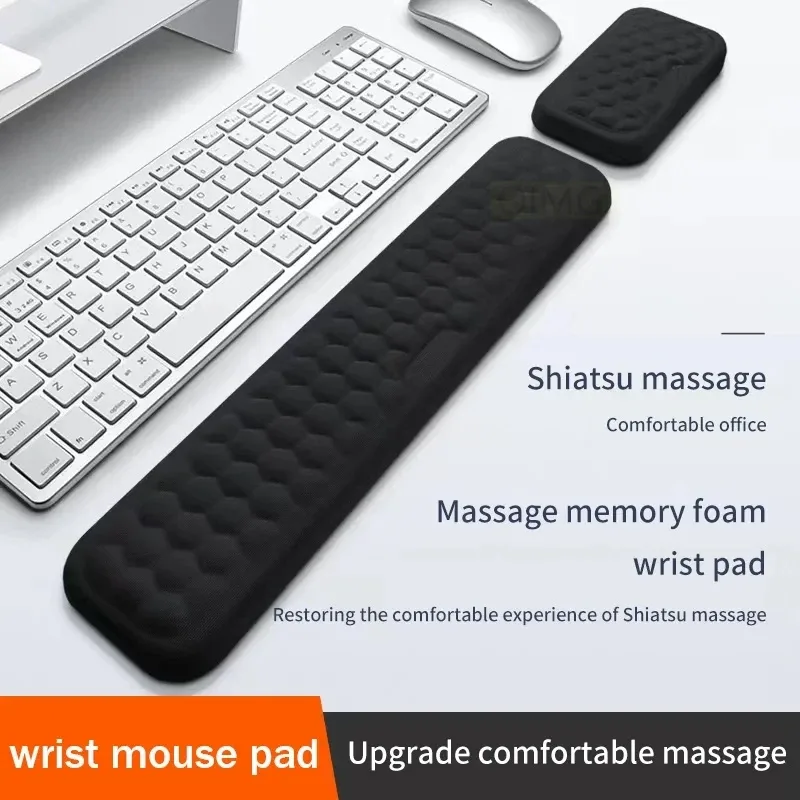 Repose-poignets ergonomique massant en mousse à mémoire de forme pour clavier et souris - Image 6