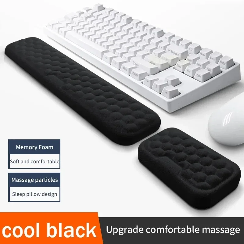 Repose-poignets ergonomique massant en mousse à mémoire de forme pour clavier et souris - Image 1