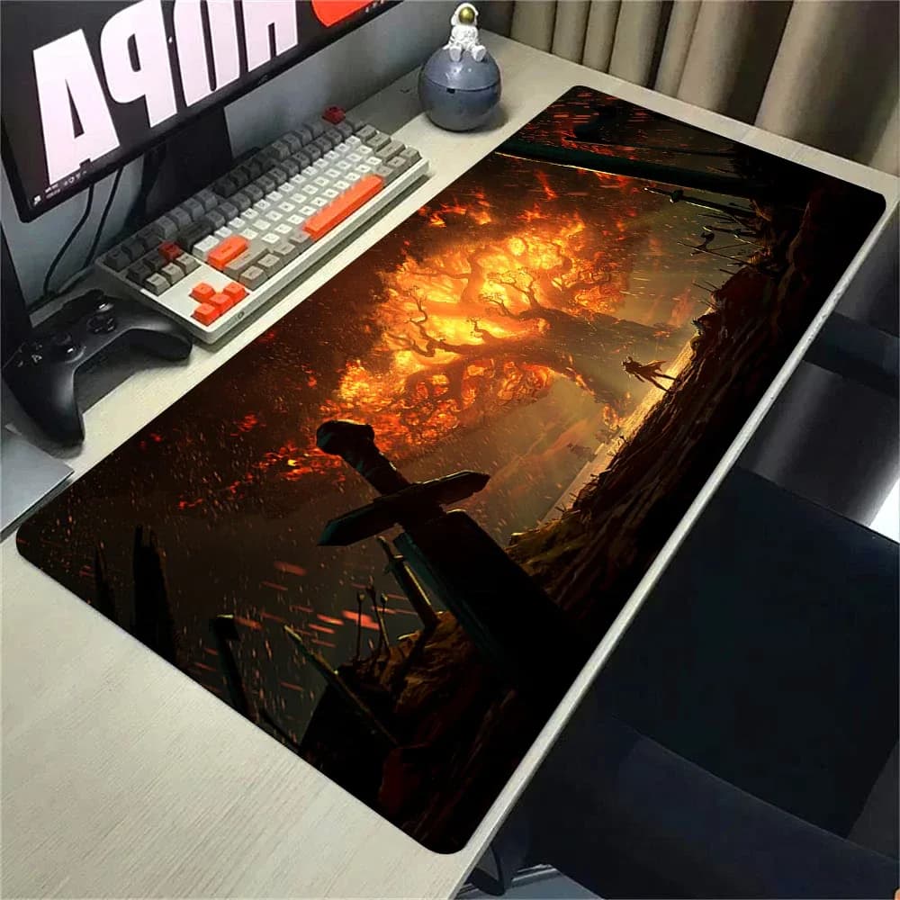 Tapis de souris XXL World of Warcraft - Horde & Alliance - Bords cousus - Image 3