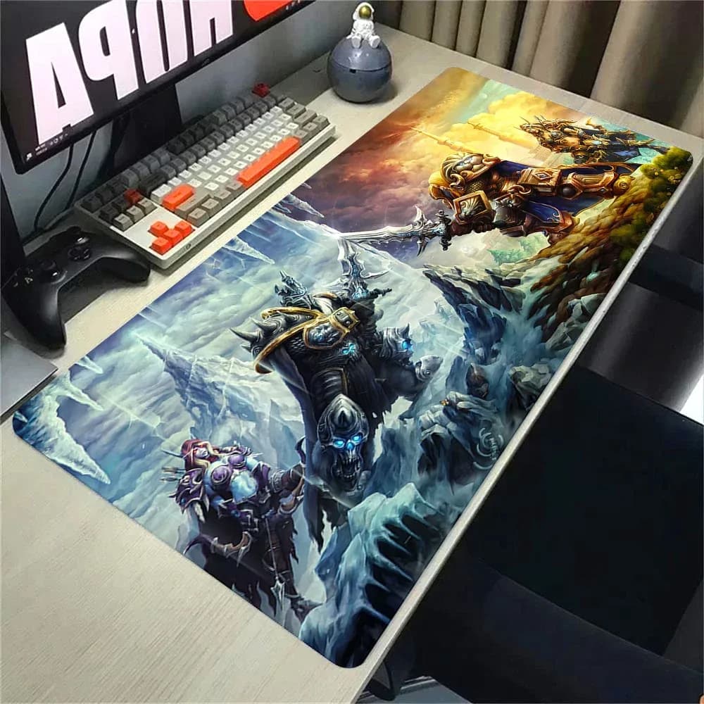 Tapis de souris XXL World of Warcraft - Horde & Alliance - Bords cousus - Image 2