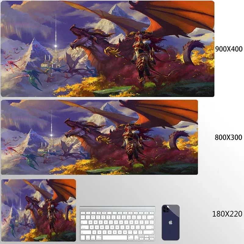 Tapis de souris XXL World of Warcraft - Horde & Alliance - Bords cousus slide 23