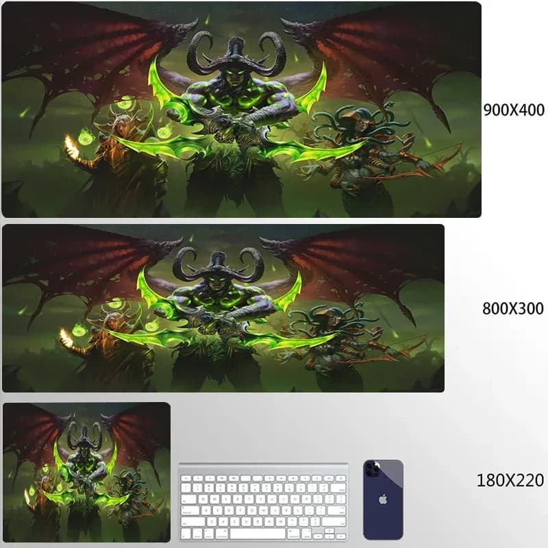 Tapis de souris XXL World of Warcraft - Horde & Alliance - Bords cousus slide 18