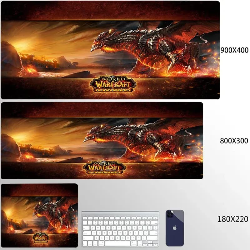 Tapis de souris XXL World of Warcraft - Horde & Alliance - Bords cousus slide 27