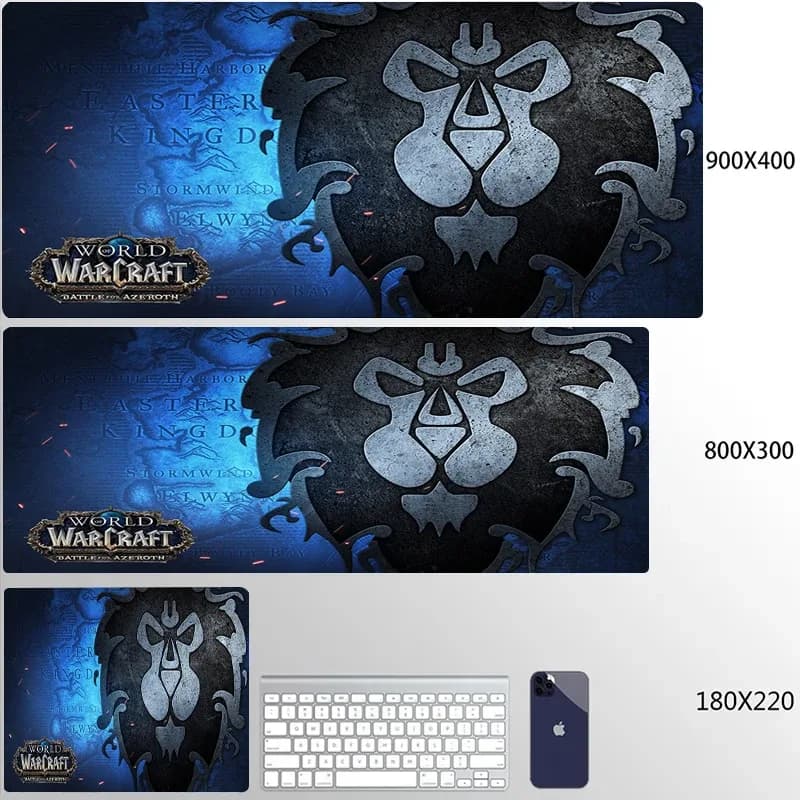 Tapis de souris XXL World of Warcraft - Horde & Alliance - Bords cousus slide 26