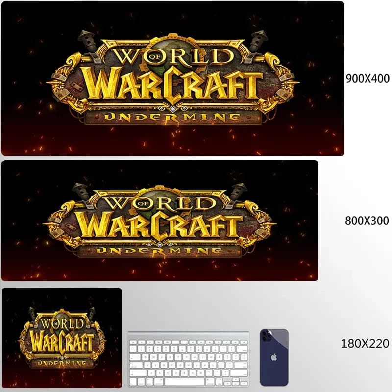 Tapis de souris XXL World of Warcraft - Horde & Alliance - Bords cousus slide 9