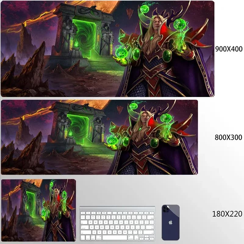Tapis de souris XXL World of Warcraft - Horde & Alliance - Bords cousus slide 10