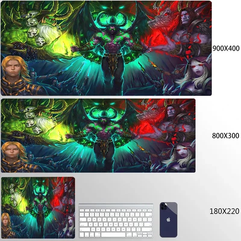 Tapis de souris XXL World of Warcraft - Horde & Alliance - Bords cousus slide 16