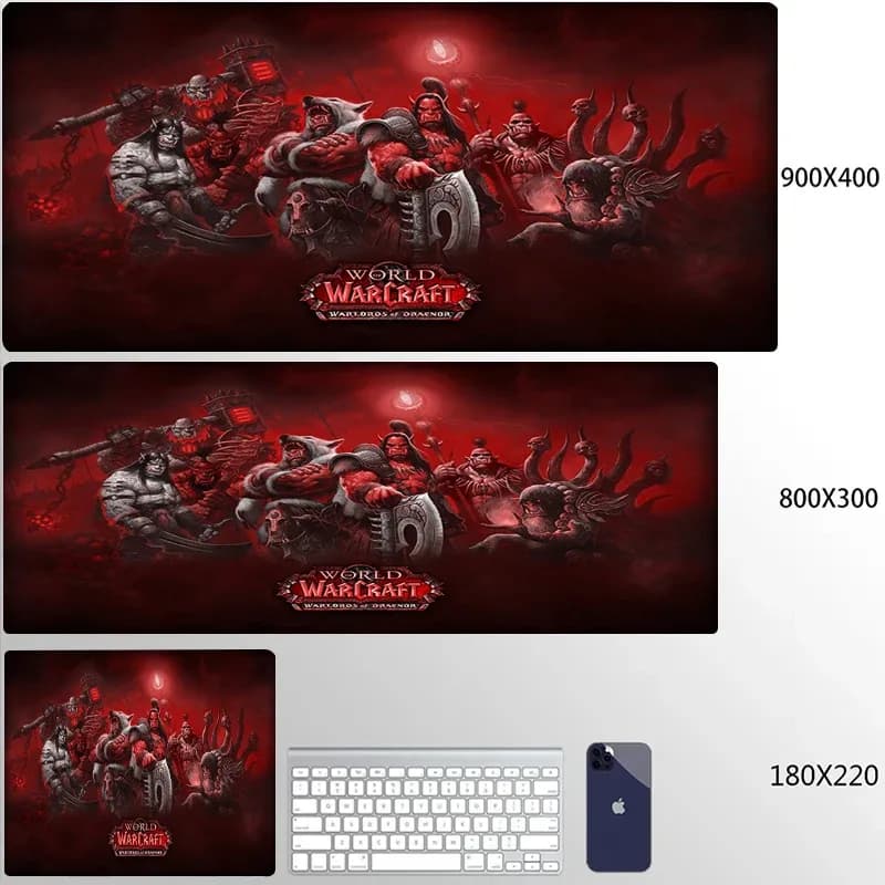 Tapis de souris XXL World of Warcraft - Horde & Alliance - Bords cousus slide 14