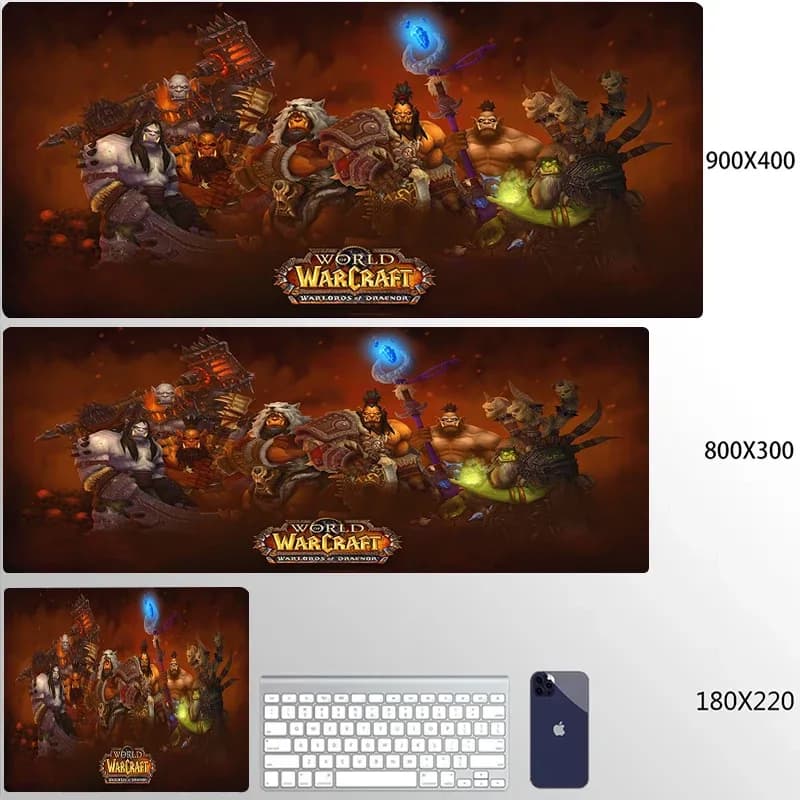Tapis de souris XXL World of Warcraft - Horde & Alliance - Bords cousus slide 15