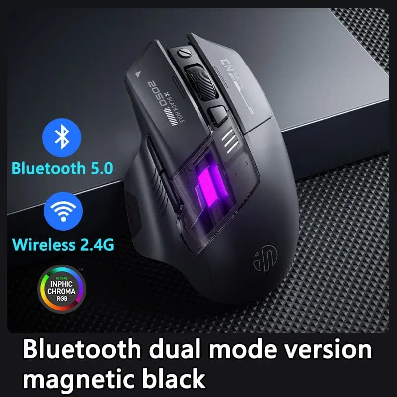 Souris de jeu sans fil Inphic A9 Explorer - Bluetooth, rechargeable et silencieuse slide 8