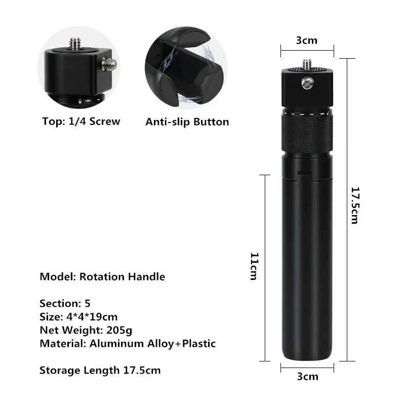 Perche à selfie invisible Bullet Time pour Insta360, GoPro et DJI en alliage d'aluminium slide 7