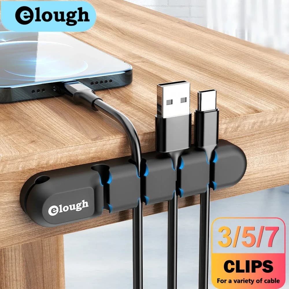 Organisateur de câbles en silicone Elough