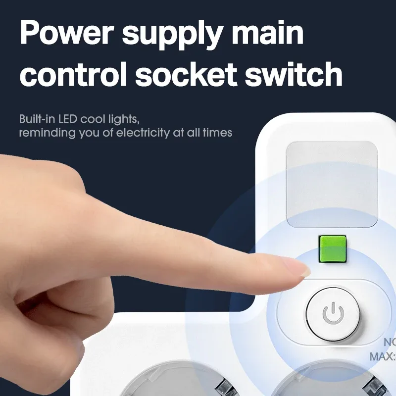 Multiprise murale avec ports USB et interrupteurs individuels slide 5
