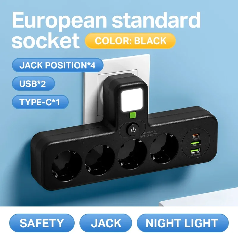 Multiprise murale avec ports USB et interrupteurs individuels slide 8