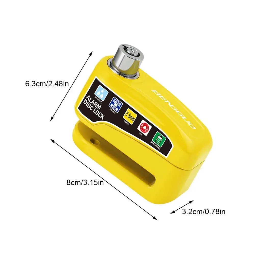 Bloque-disque avec alarme étanche pour moto, scooter et vélo slide 6
