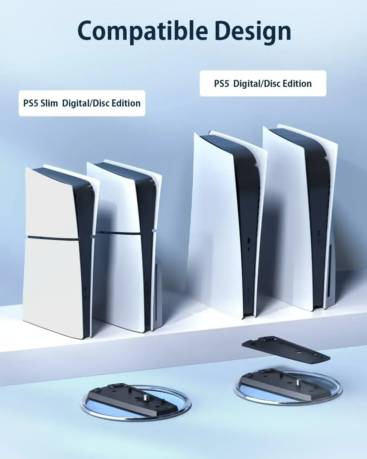 Support vertical de refroidissement pour PS5 Pro et PS5 Slim (Éditions Disque et Numérique) - Image 3