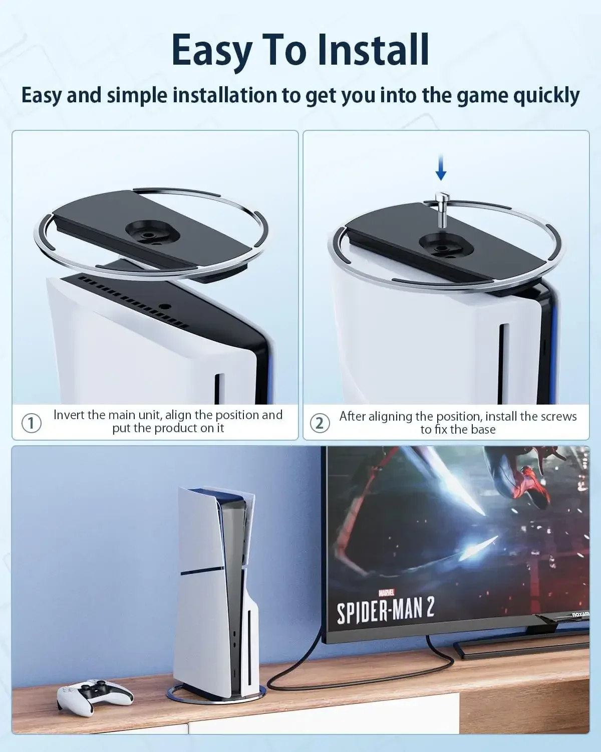 Support vertical de refroidissement pour PS5 Pro et PS5 Slim (Éditions Disque et Numérique) - Image 4