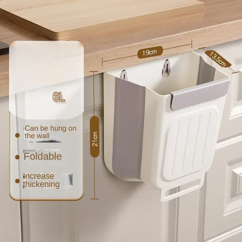 Poubelle de cuisine pliable et suspendue pour camping-car slide 7
