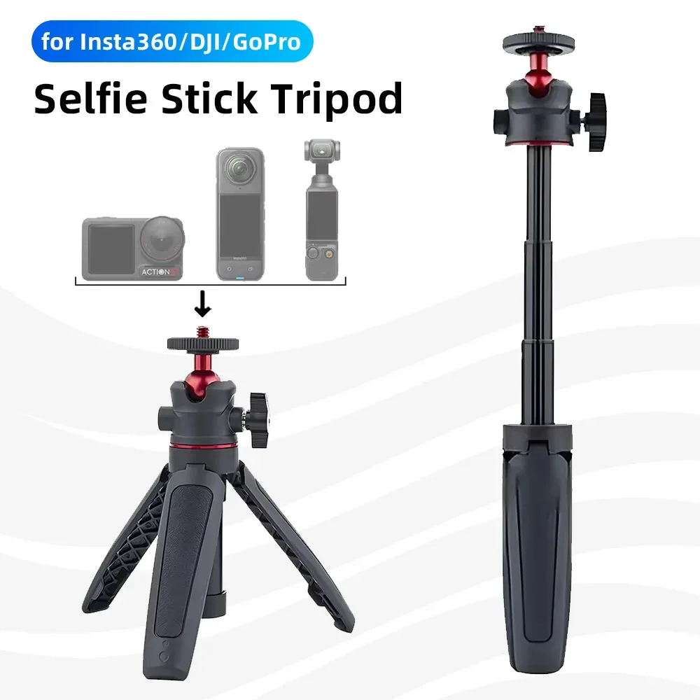 Perche à selfie et trépied pour Insta360 X4/X3, DJI Osmo Pocket 3 et Action 5 - Image 1