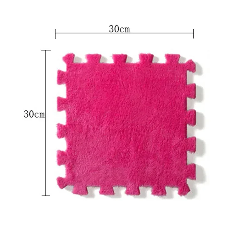 Tapis puzzle en mousse effet daim pour chambre et salon, 30x30x1 cm slide 6