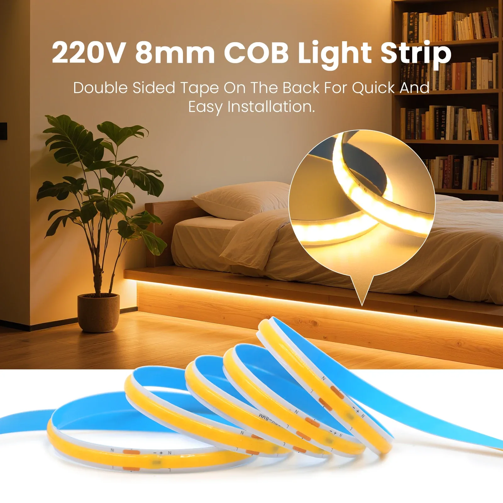 Ruban LED COB Flexible 110V-220V - 240 LED/m - Éclairage Linéaire - Image 3
